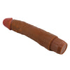 Vibratore dildo realistico anale vaginale vibrante marrone 240 mm