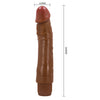 Vibratore dildo realistico anale vaginale vibrante marrone 240 mm