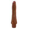 Vibratore dildo realistico anale vaginale vibrante marrone 250 mm