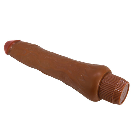 Vibratore dildo realistico anale vaginale vibrante marrone 250 mm