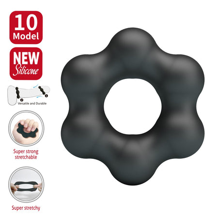 Crazy Bull Clauzell Super Soft Silicone Ring anello fallico elastico in silicone nero