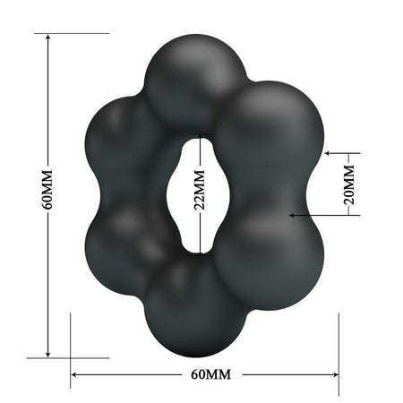 Crazy Bull Clauzell Super Soft Silicone Ring anello fallico elastico in silicone nero