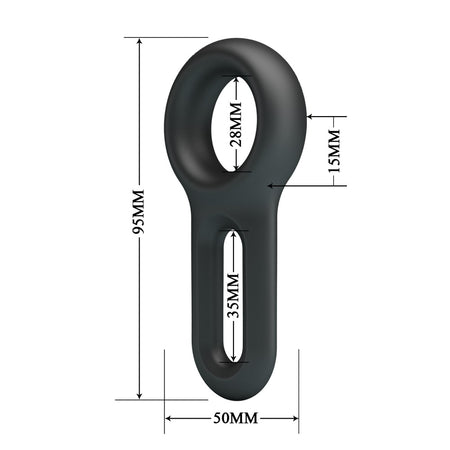 Crazy Bull Oniel Super Soft Silicone Ring anello fallico elastico in silicone nero
