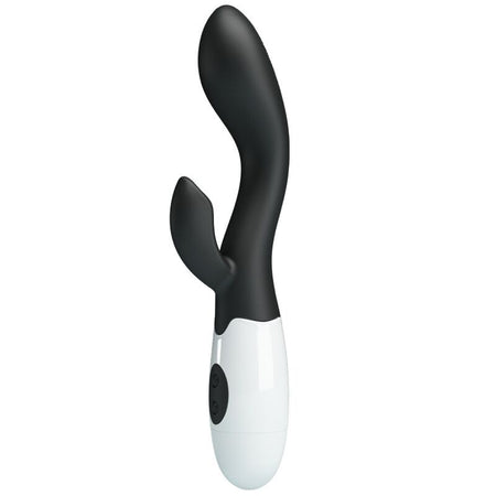 Pretty Love Brighty vibratore rabbit in silicone nero silenzioso 30 funzioni cm 20 x 3
