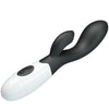 Pretty Love Brighty vibratore rabbit in silicone nero silenzioso 30 funzioni cm 20 x 3