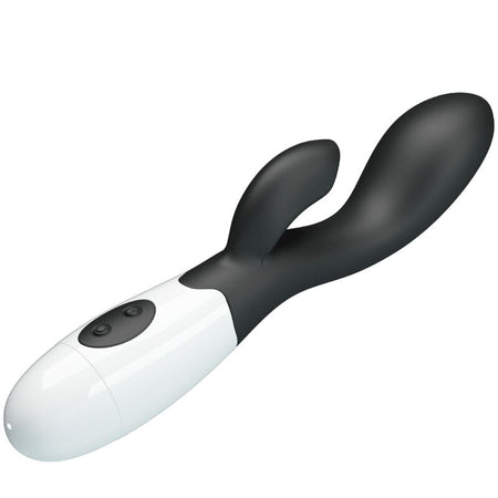Pretty Love Brighty vibratore rabbit in silicone nero silenzioso 30 funzioni cm 20 x 3
