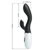 Pretty Love Brighty vibratore rabbit in silicone nero silenzioso 30 funzioni cm 20 x 3