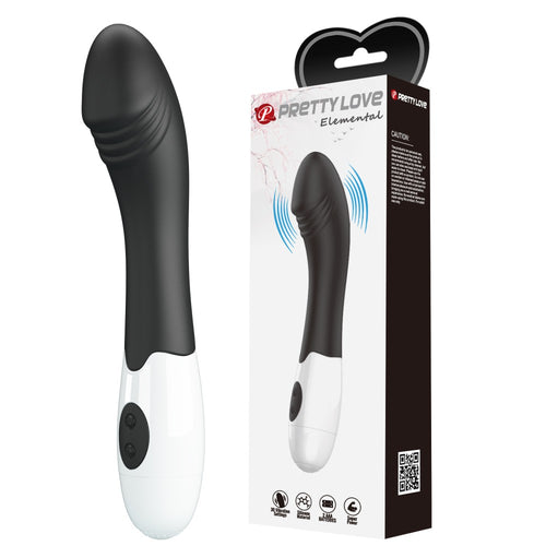 PRETTY LOVE ELEMENTAL vibratore femminile in silicone nero 30 funzioni cm 19