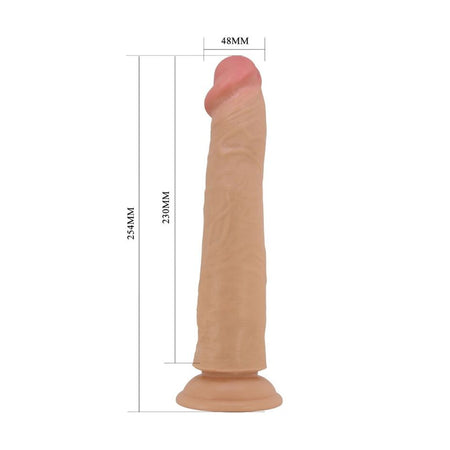 PRETTY LOVE dildo realistico vertebrato con ventosa e pelle scorrevole rosa carne 25 cm