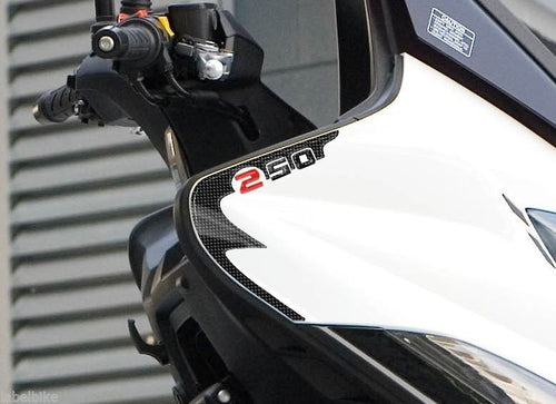 2 ADESIVI in GEL 3D PROTEZIONE SPIGOLI compatibili per scooter kymco XCITING 250