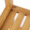 Panca In Legno Bambù con Ripiano e Cuscino Grigio 60x30 H 44 cm Camera Ingresso Bagno