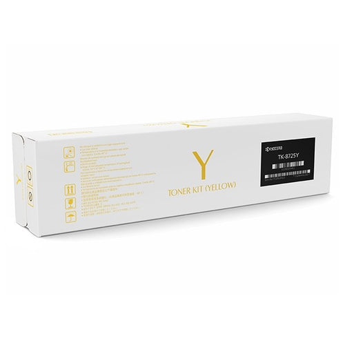 KYOCERA TK-8725Y Toner ORIGINALE Giallo per TASKalfa 7052/8052ci da 30.000 pagine in formato A4