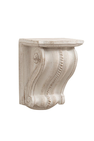 Biscottini Mensola a muro in legno finitura bianco anticato Made in Italy dimensioni