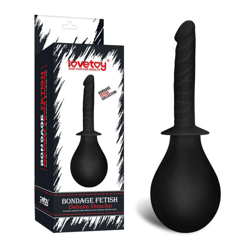 LOVETOY doccia anale con dildo realistico in silicone nero