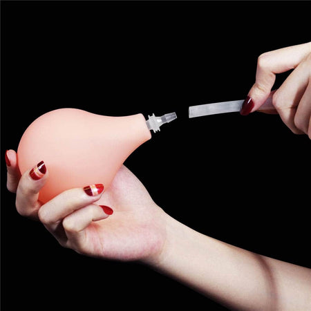 Dildo realistico gigante estremo rosa carne da 25 cm con squirting eiaculazione schizzante e ventosa