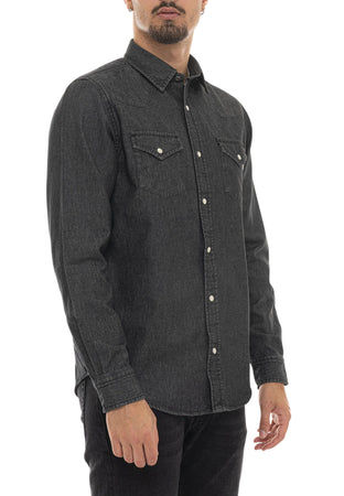 Roy Roger's Camicia Uomo Martin in denim RRU400CM912482-C0998 da uomo