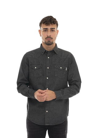 Roy Roger's Camicia Uomo Martin in denim RRU400CM912482-C0998 da uomo