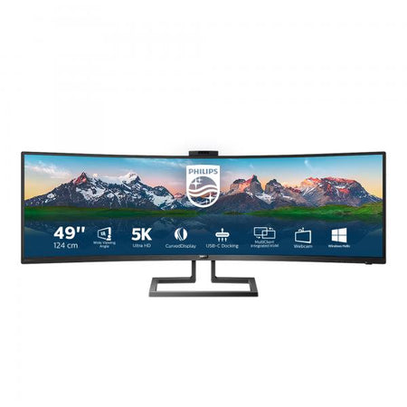 PHILIPS MONITOR CURVO 49 LED VA SUPERWIDE 32:9 5120X1440 5MS 450CDM, HDMI/DP/USB, WEBCAM, DOCKING STATION USB-C, MULTIMEDIALE