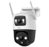 Imou crusier dual 6mp (3mp+3mp) telecamera wi-fi esterno doppio obiettivo, 360°ptz videocamera sorveglianza esterno con visione notturna a colori, rilevamento umano/veicoli, ip66, tracciamento intelligente, 2,4ghz - IPC-S7XP-6M0WED