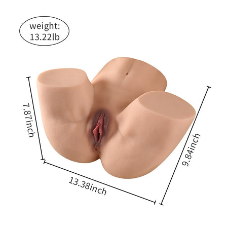 Masturbatore maschile realistico con vagina morbida e ano 6 kg
