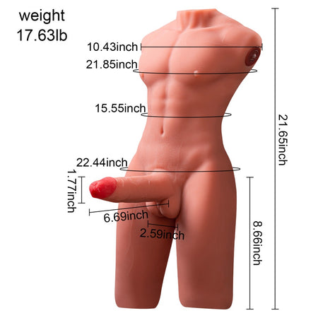 Jason Body Ass Masturbatore ano e dildo con spinta 8 kg