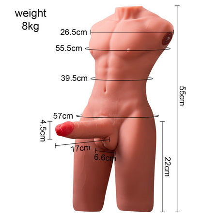 Jason Body Ass Masturbatore ano e dildo con spinta 8 kg