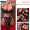 Masturbatore trans con tette e dildo vibrante a spinta Hermosa Ladyboy 9,8 kg