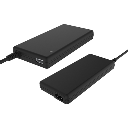 Alimentatore Universale Slim per Notebook 90W con 12 connettori- porta USB 5V1A- 100/240VAC- 9.5/24VDC (Gomma soft-touch)