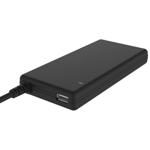 Alimentatore Universale Slim per Notebook 90W con 12 connettori- porta USB 5V1A- 100/240VAC- 9.5/24VDC (Gomma soft-touch)