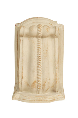 Biscottini Coppia Fermalibri Biscottini Legno Bianco Anticato Shabby Chic Artigianale