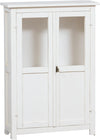 Biscottini Biscottini Vetrinetta Country Legno Tiglio Bianco Anticato 68x25x98 Made Italy