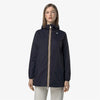 K-Way K-way Giacca Impermeabile Media capospalla Donna Reversibile Verde Blu K7123MW B0T da donna