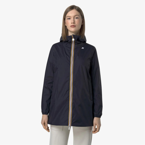 K-Way K-way Giacca Impermeabile Media capospalla Donna Reversibile Verde Blu K7123MW B0T da donna