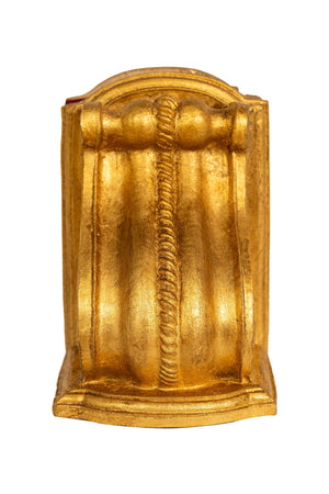 Biscottini Coppia fermalibri in legno finitura foglia oro anticato Made in Italy