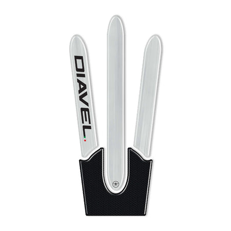 PARASERBATOIO ADESIVO 3D RESINA CARBONIO compatibile per MOTO DUCATI DIAVEL New