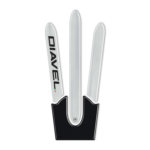 PARASERBATOIO ADESIVO 3D RESINA CARBONIO compatibile per MOTO DUCATI DIAVEL New