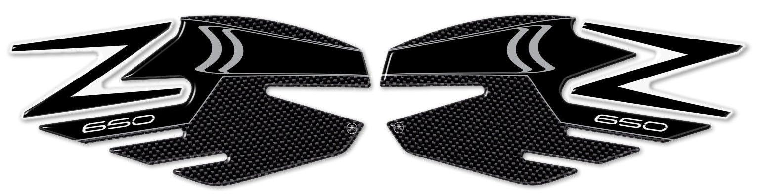 2 PROTEZIONI ginocchia 3D LATERALI SERBATOIO compatibili per MOTO KAWASAKI Z650