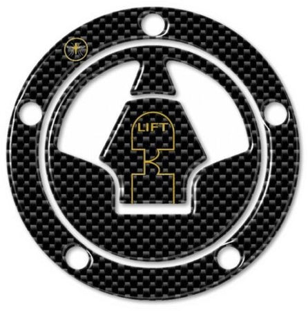 ADESIVO GEL 3D CARBONIO ORO PROTEZIONE TAPPO SERBATOIO compatibile MOTO KAWASAKI