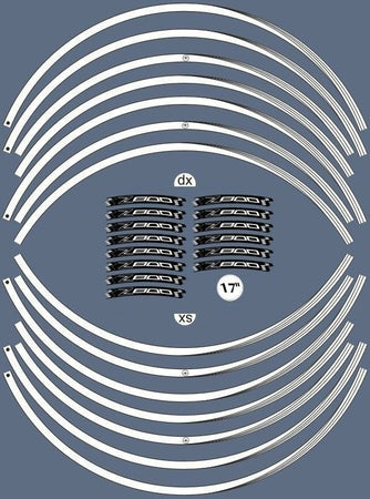 KIT STRISCE ADESIVE compatibili per CERCHI 17 MOTO KAWASAKI Z800 Adesivi tuning