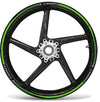 KIT STRISCE ADESIVE VERDI compatibili per CERCHI 17 MOTO KAWASAKI Z1000 TUNING