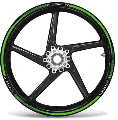 KIT STRISCE ADESIVE VERDI compatibili per CERCHI 17 MOTO KAWASAKI Z1000 TUNING