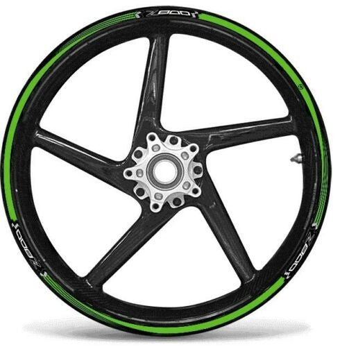 KIT STRISCE ADESIVE VERDI compatibili per CERCHI 17 MOTO KAWASAKI Z800 TUNING