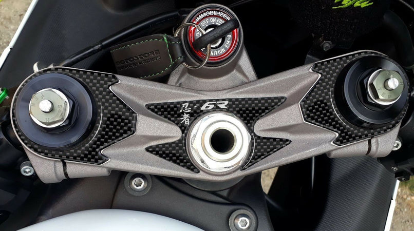 PROTEZIONE gel 3D PIASTRA FORCELLA compatibile per MOTO KAWASAKI ZX-6R 2007-2008