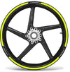 KIT STRISCE ADESIVE compatibili per CERCHI 17 MOTO KAWASAKI Z1000 - GIALLO FLUO