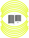 KIT STRISCE ADESIVE compatibili per CERCHI 17 MOTO KAWASAKI Z800- GIALLO FLUO