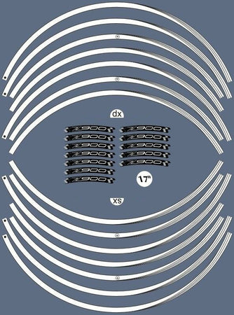 KIT STRISCE ADESIVE compatibili per CERCHI 17 MOTO KAWASAKI Z900 Adesivi tuning