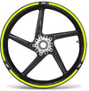 KIT STRISCE ADESIVE compatibili per CERCHI 17 MOTO NAKED KAWASAKI Z GIALLO FLUO
