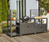 Modulo piano cucina da esterno Trinidad struttura in alluminio antracite 90 cm