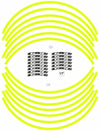 KIT STRISCE ADESIVE compatibili per CERCHI 17 MOTO SUZUKI GSR - GIALLO FLUO