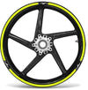 KIT STRISCE ADESIVE compatibili per CERCHI 17 MOTO YAMAHA YZF-R1 GIALLO FLUO